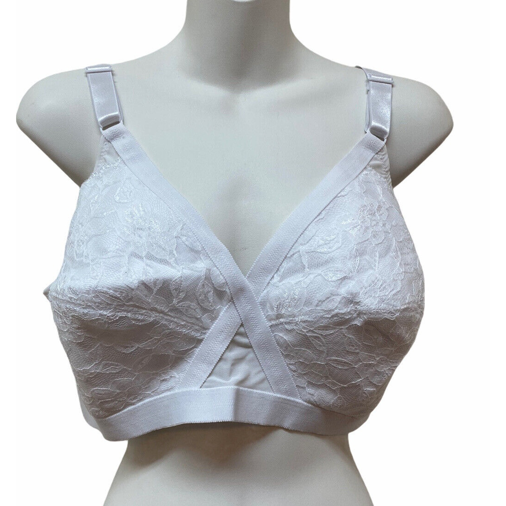 Plusform Instant Shaping 1685 Lace Cotton Blend No‎ Wire Bra 42 D NEW